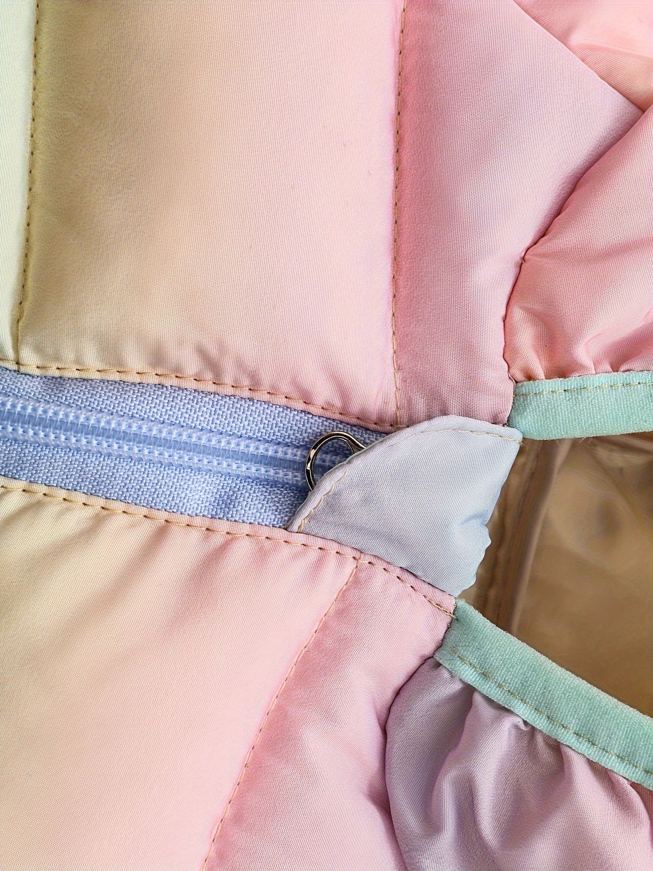 Baby Girls Rainbow Hooded Jacket Cotton-Padded Warm Winter Coat