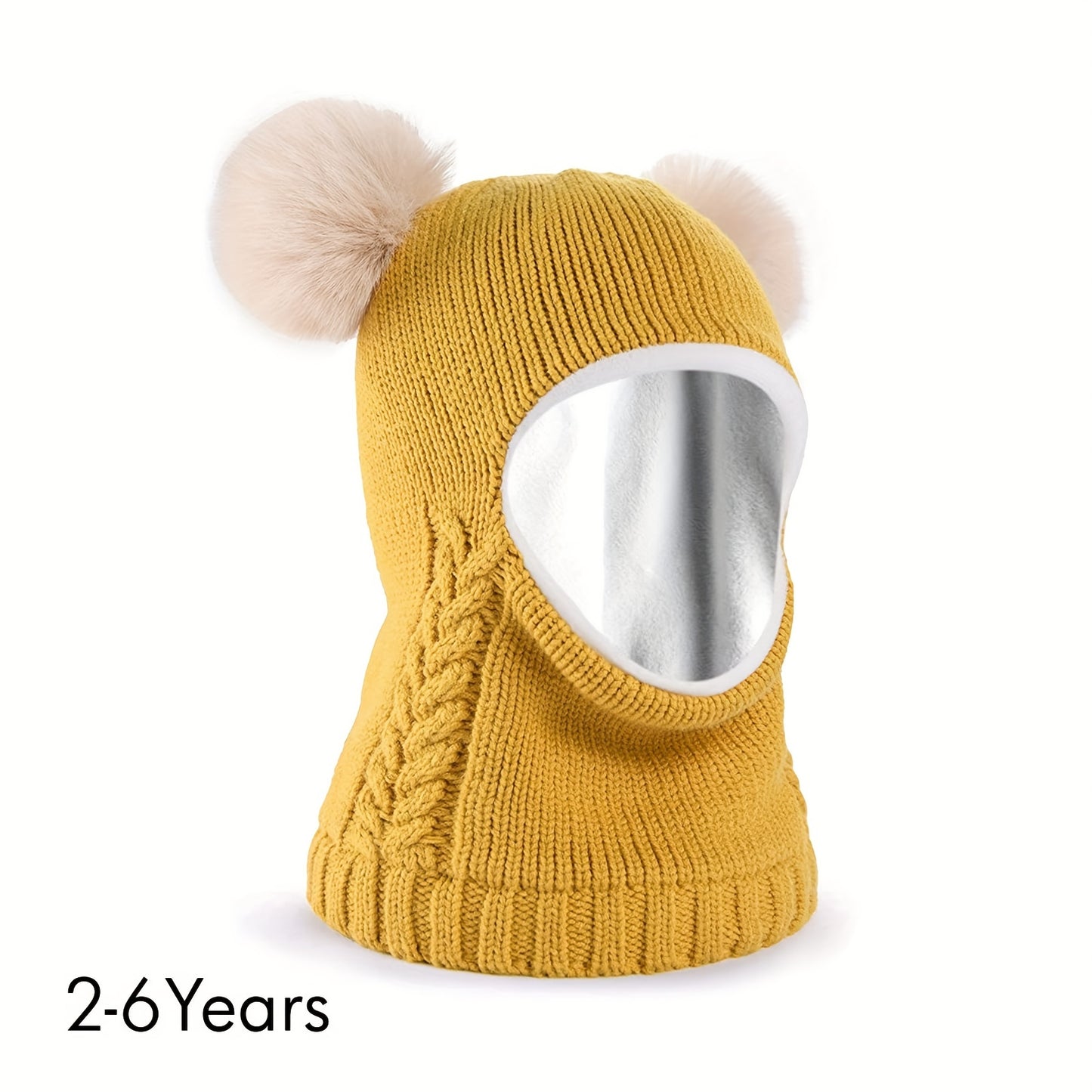 2 Pcs Baby Winter Beanie & Scarf Set Fleece Lined