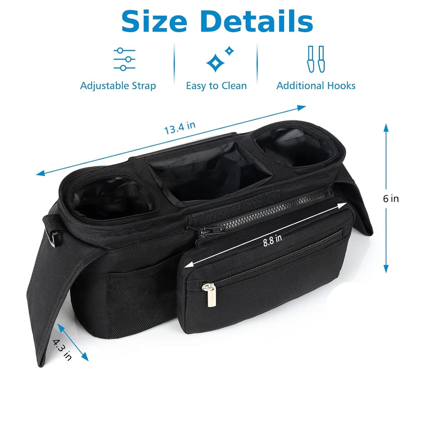 Large Capacity Baby Stroller Hanging Bag Mummy Organizer