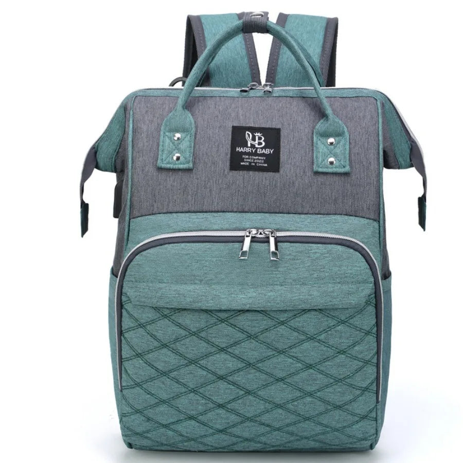 Mommy Diaper Bag Large Capacity Stroller Hanging Backpack with Changing Mat