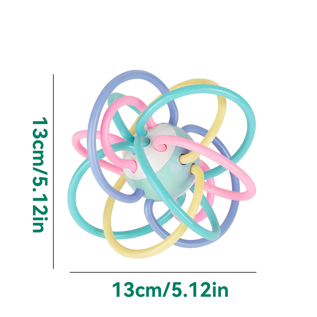 Baby Manhattan Teething Ball Soft Rubber Rattle Newborn Toy