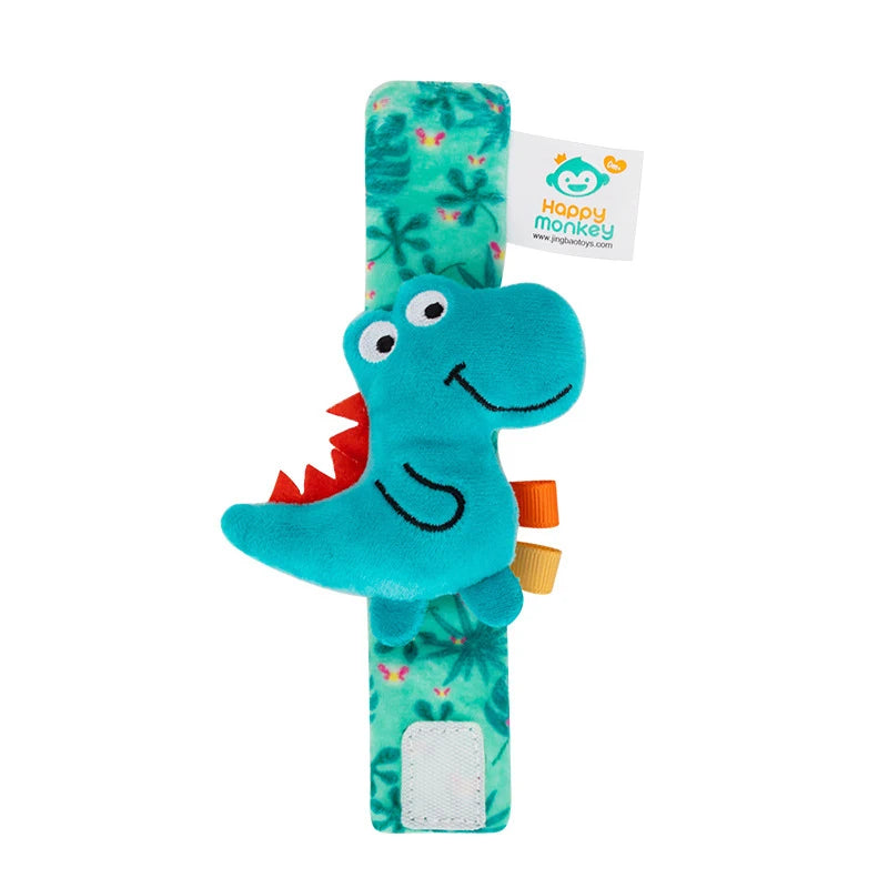 Plush Animal Baby Rattle Soft Sensory Wrist Toy for Newborns 0–12M