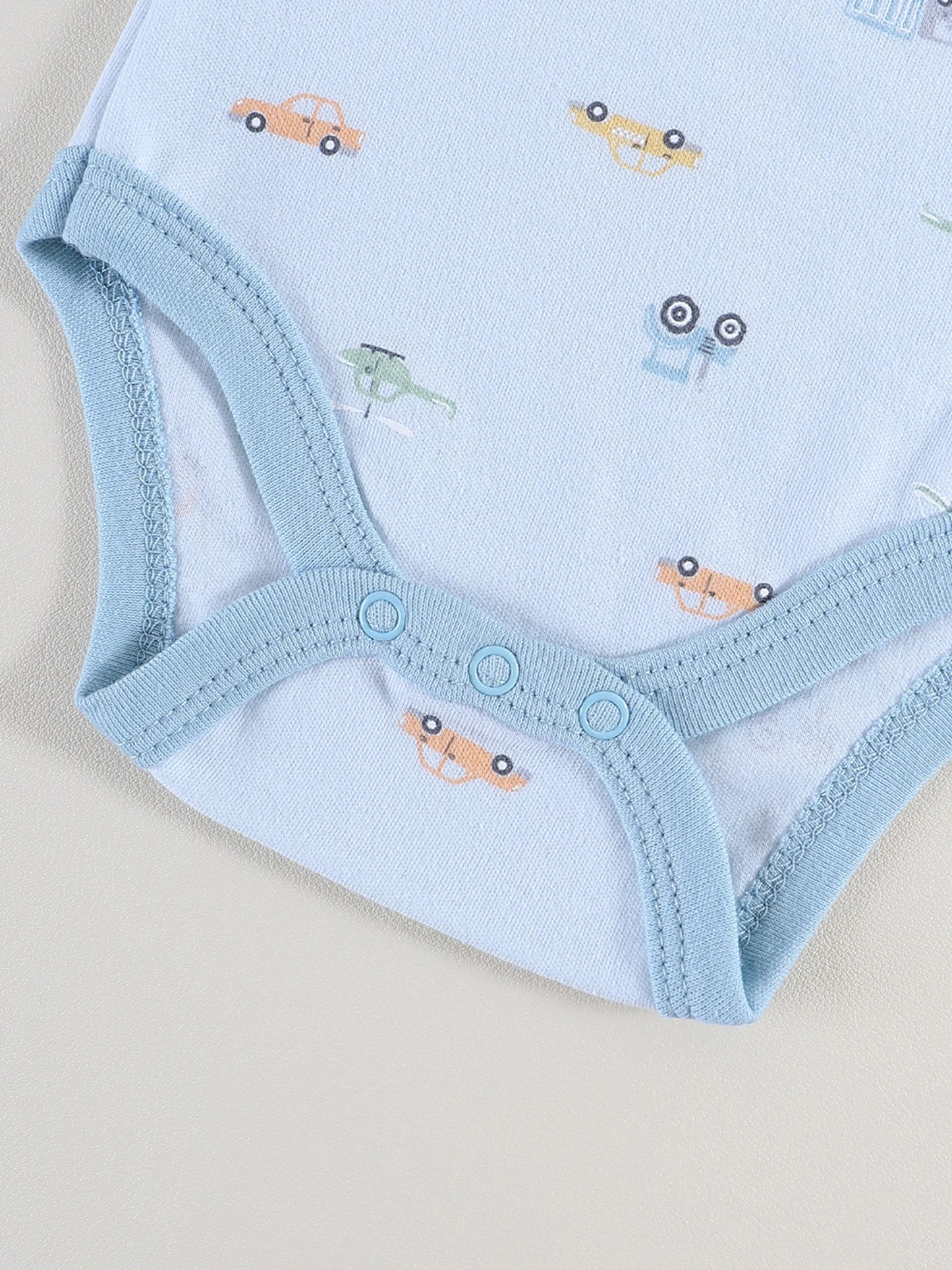 Baby Boy 3PCS Summer Short-Sleeve Cotton Onesies Newborn 0-9 Months