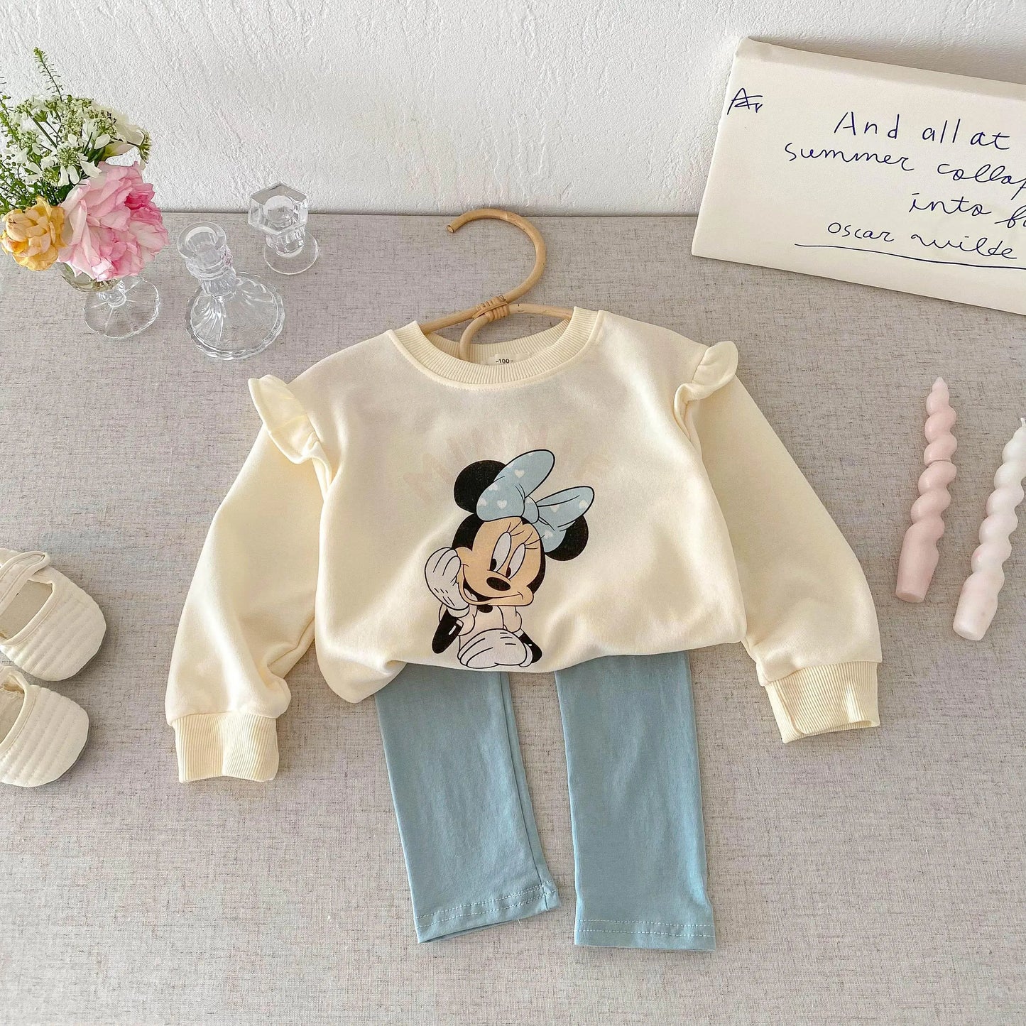 Kids Cartoon Girl Sports Set Top Pants 2 Piece Outfit