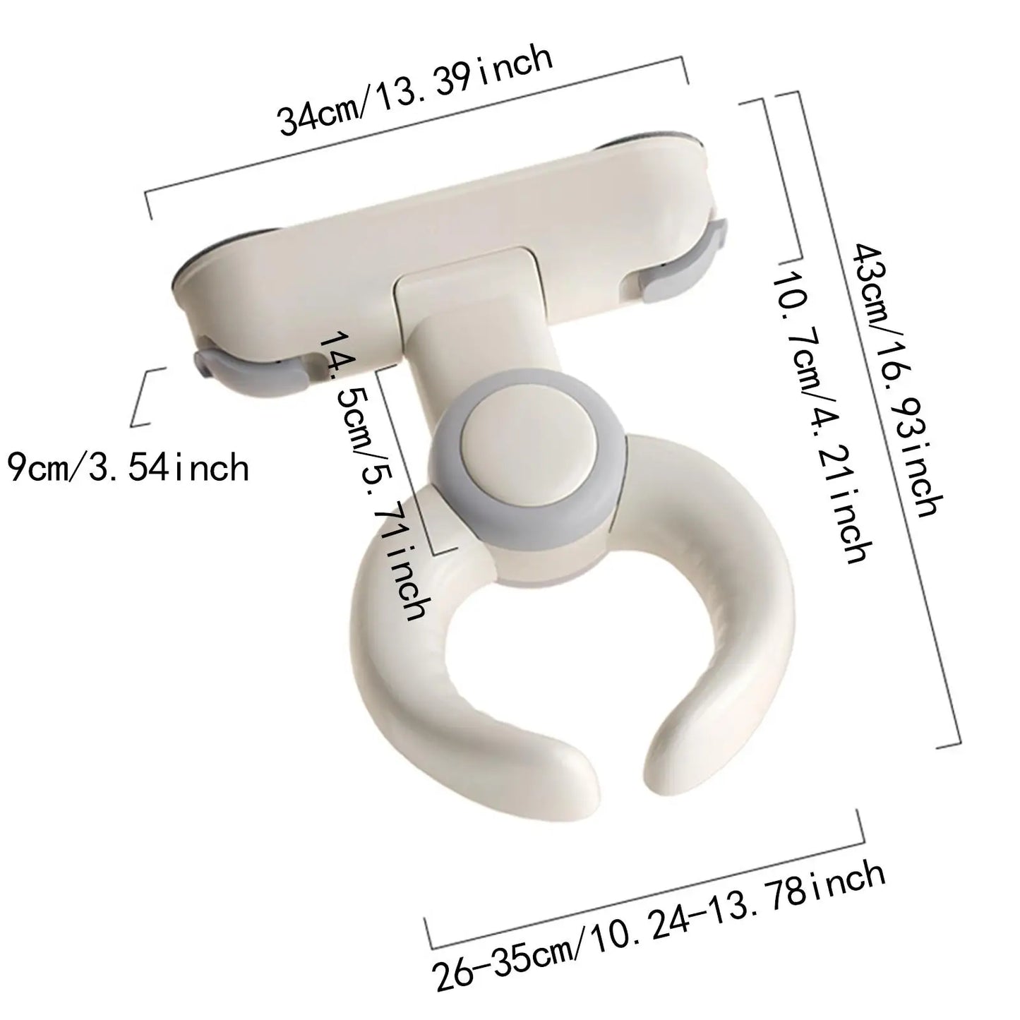 Baby Bath Stand Ergonomic Support with Smooth Handles & Strong Suction Cups