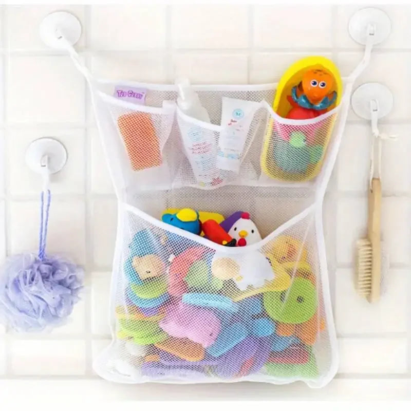 Baby Shower Bath Toy Storage Mesh Net with Suction Cups