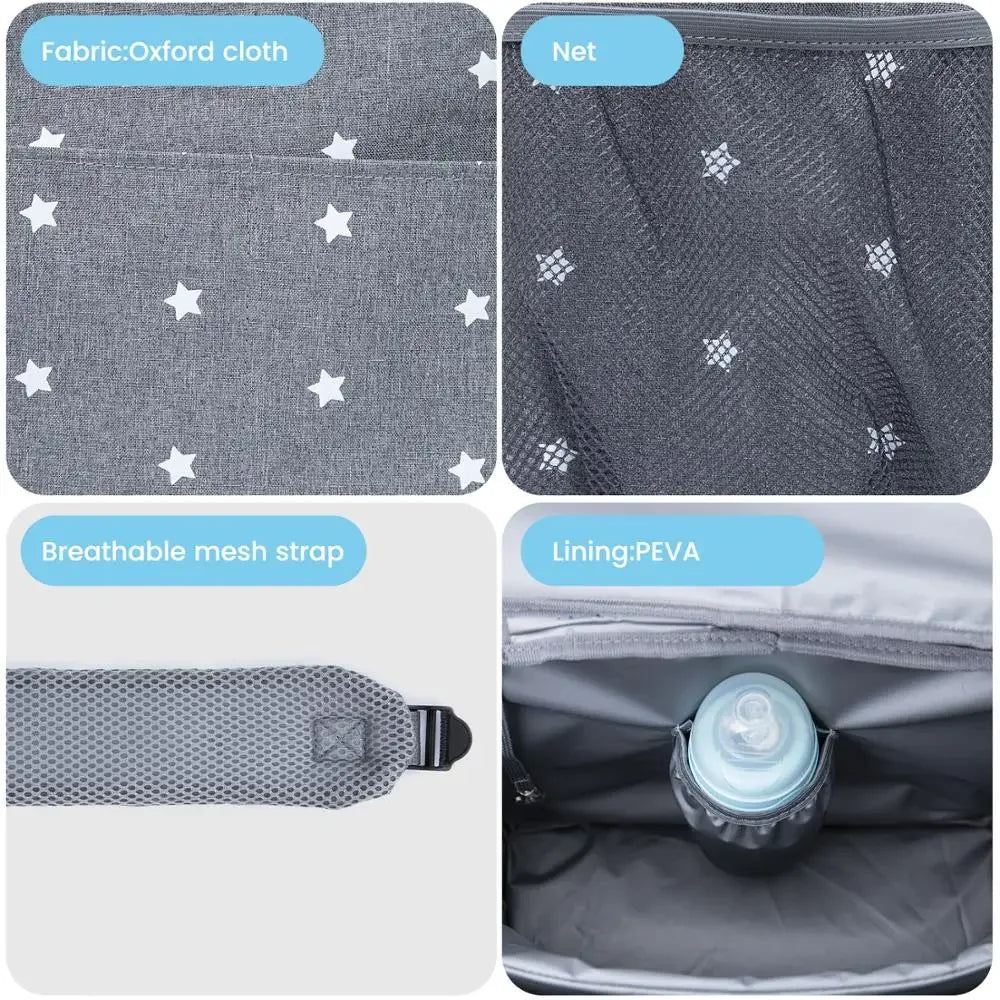 Baby Stroller Diaper Bag Large Capacity Mummy Organizer Backpack