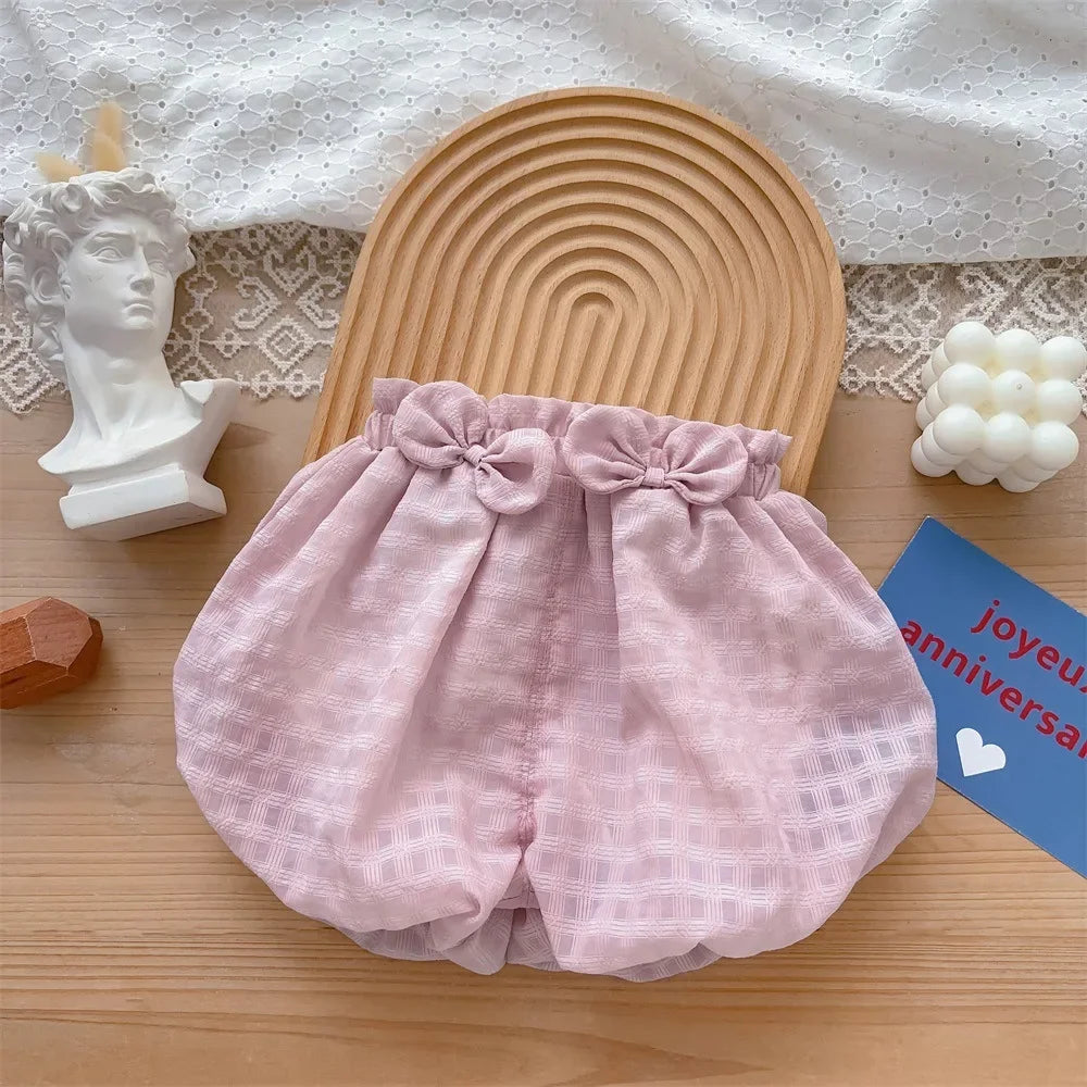 Baby Girl Summer Bow Two-Piece Set Lightweight Outerwear