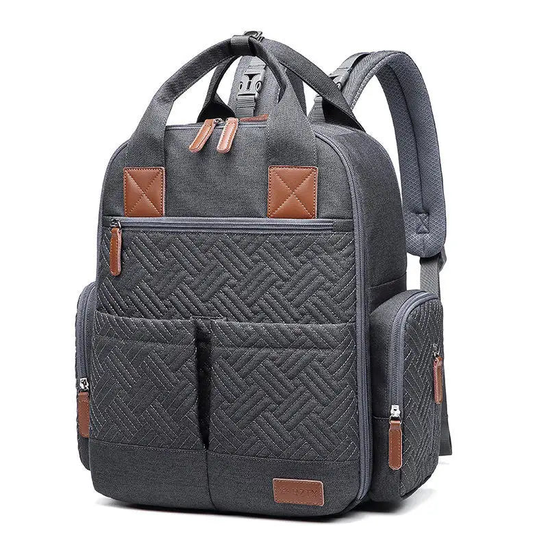 Large Capacity Waterproof Diaper Backpack Multi-Functional Mom Bag