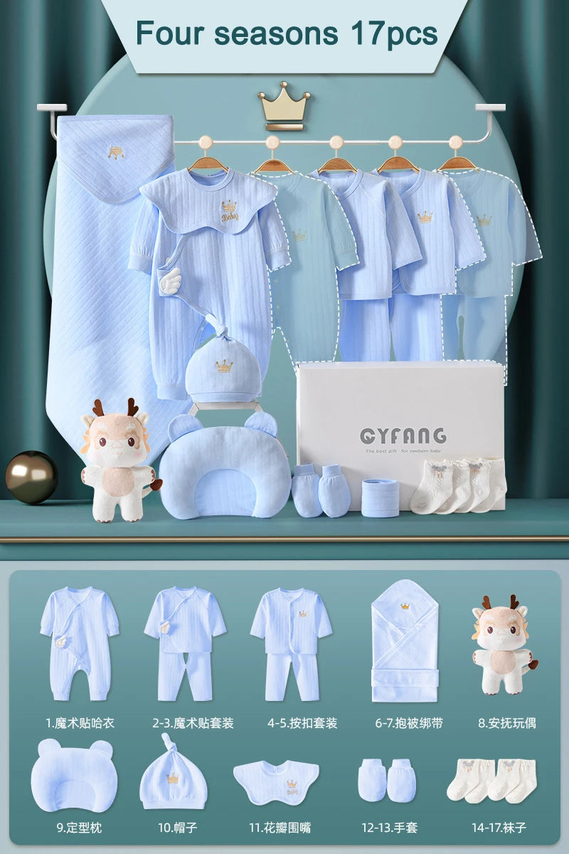 Newborn Baby Clothing 15-20PCS 0-3M 100% Cotton Unisex Infant Boys Girls Set