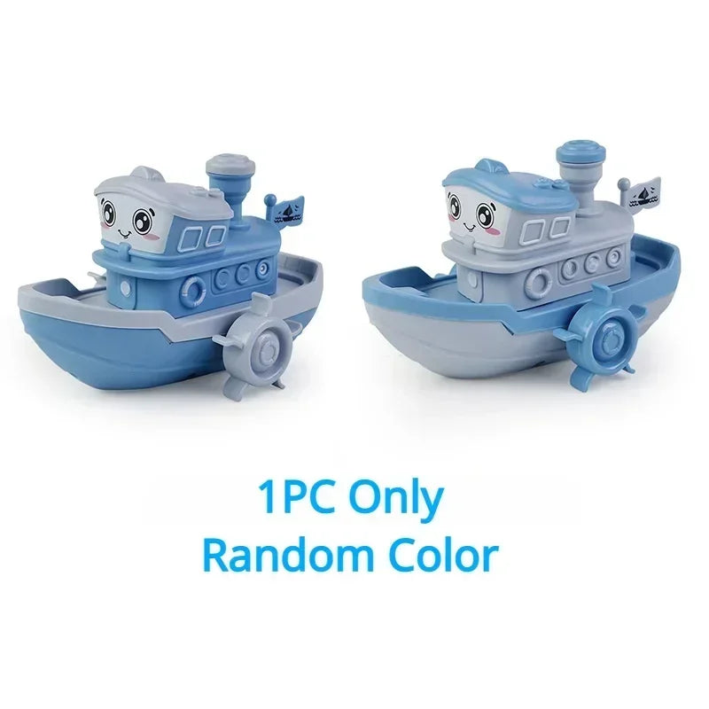 Baby Bath Toy Cartoon Ship Clockwork Wind-Up Water Toy