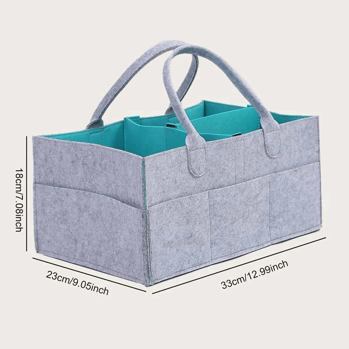 Baby Portable Foldable Felt Diaper Organizer Multi-Functional Bag