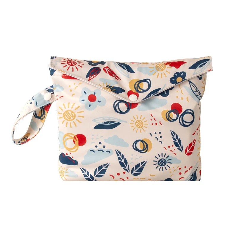 Baby Dry Wet Diaper Bag 19.5x27cm Waterproof Travel Stor