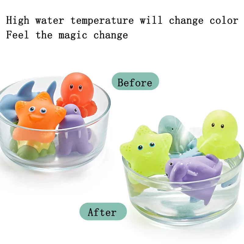 Baby Bath Toys Colorful Waterproof Toddler Infant Gift 0-3 Years
