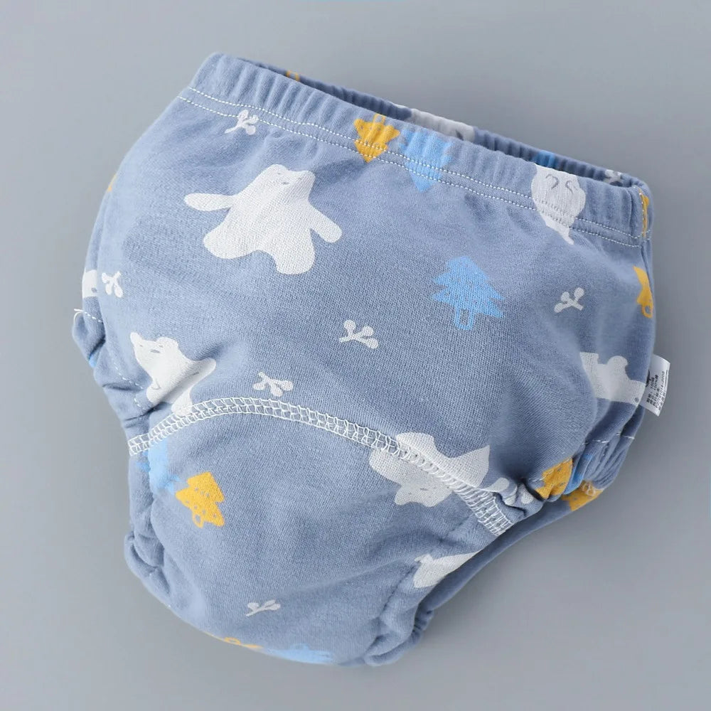 Baby Training Pants 6 Layer Cotton Reusable Breathable Cloth Diapers