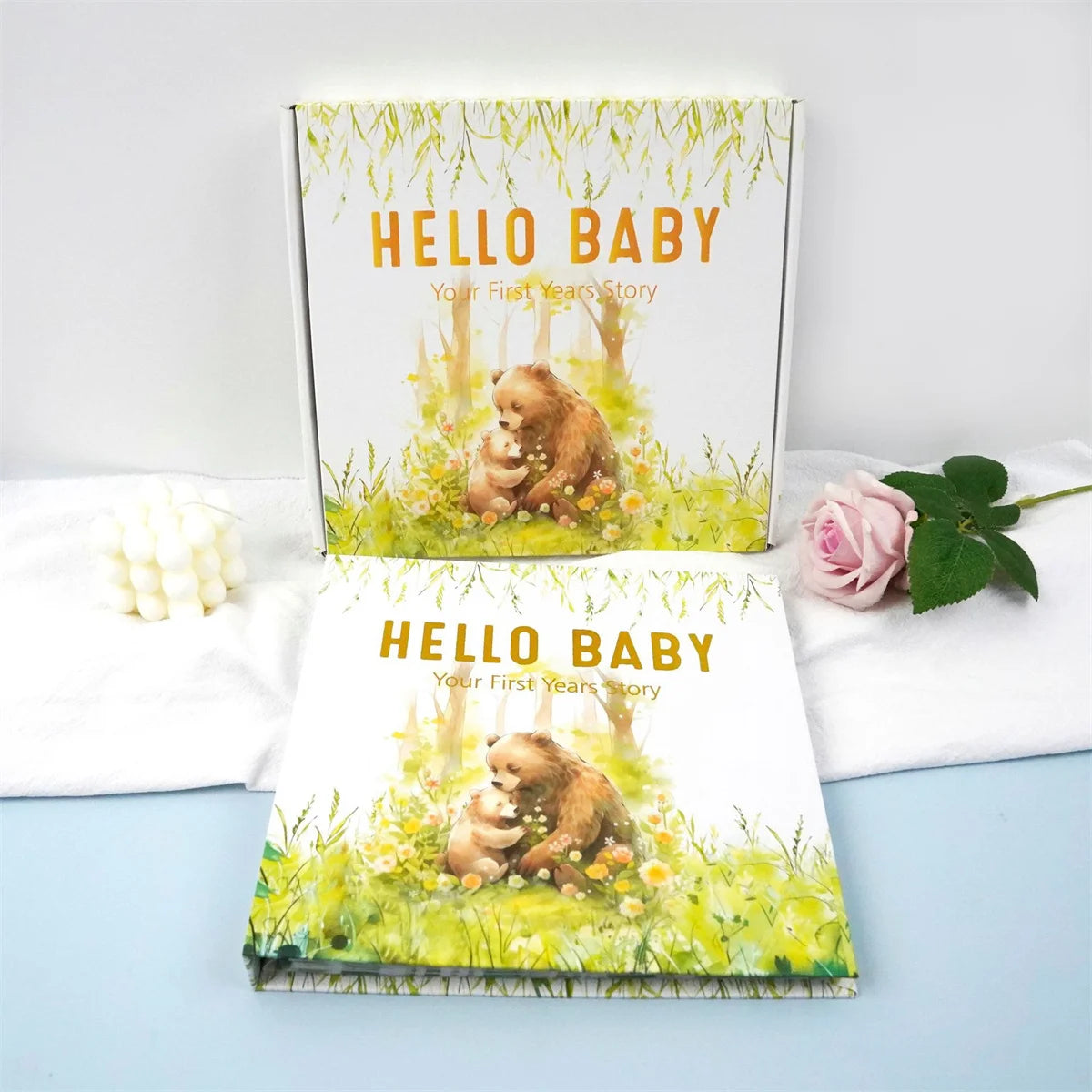 Baby Memory Book Keepsake First 5 Years Milestone Photo Album 100 Pages