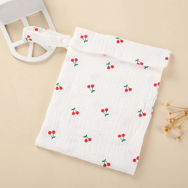 Printed Cotton Diaper Bag Multi-Functional Mommy Handbag