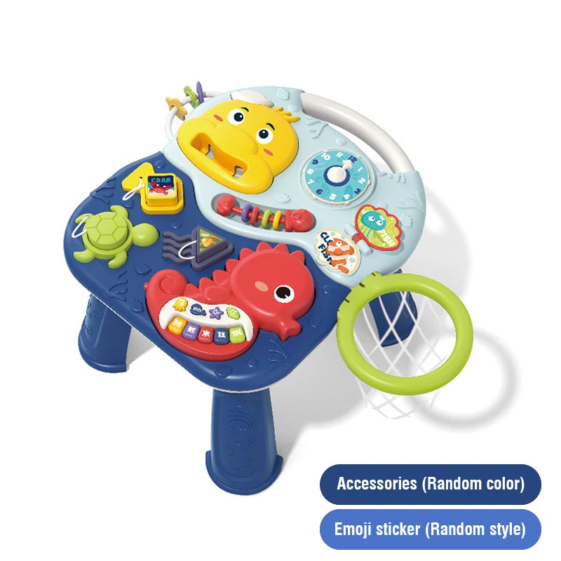 Baby Musical Activity Table Sensory Learning Toy Educational Play Center
