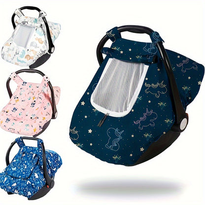3-in-1 Minky Baby Car Seat Cover Winter with Storage Bag