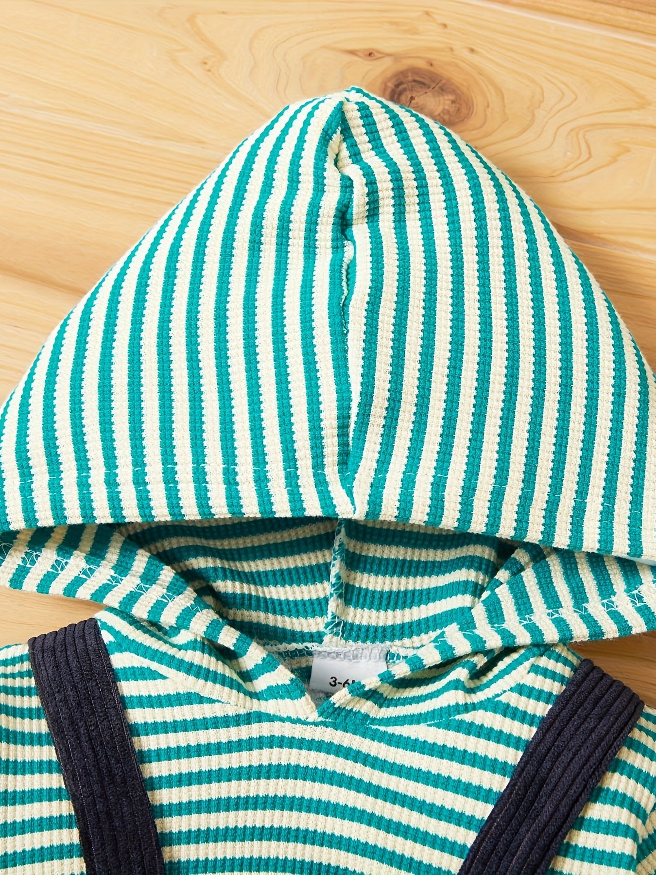Baby Ribbed Hoodie Romper Long Sleeve Soft Fall Winter Outfit