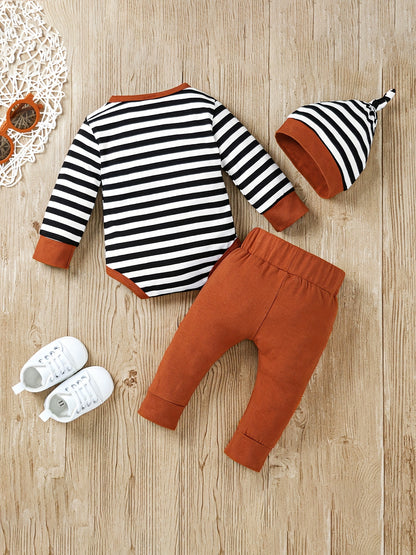 Baby Christmas Two-Piece Outfit Bow Snowflake Plaid Dress with Headscarf