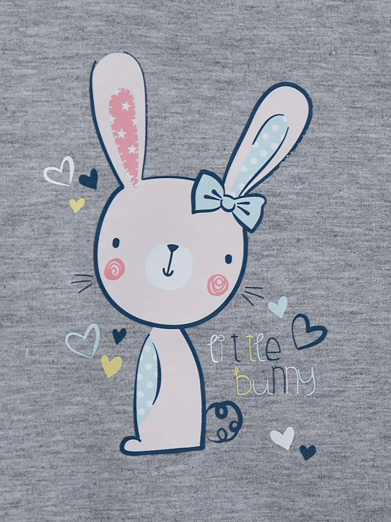 3 Pcs Baby Girl Cartoon Print Sweatshirt Rabbit Unicorn Kitten