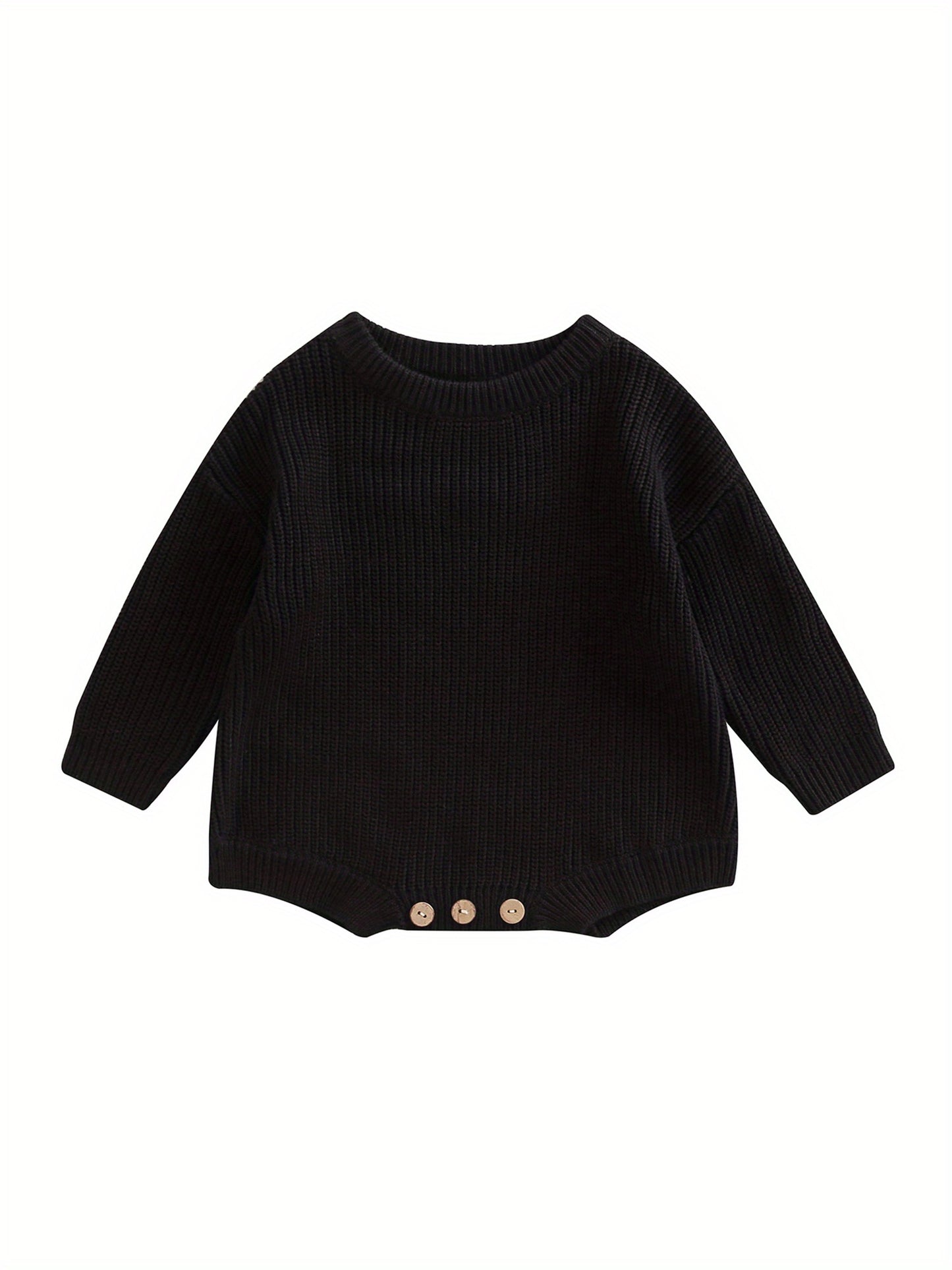 0-2 Years Baby Cotton Sweater Romper Soft Knitted Long Sleeve Bodysuit