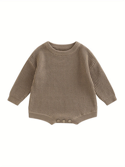0-2 Years Baby Cotton Sweater Romper Soft Knitted Long Sleeve Bodysuit