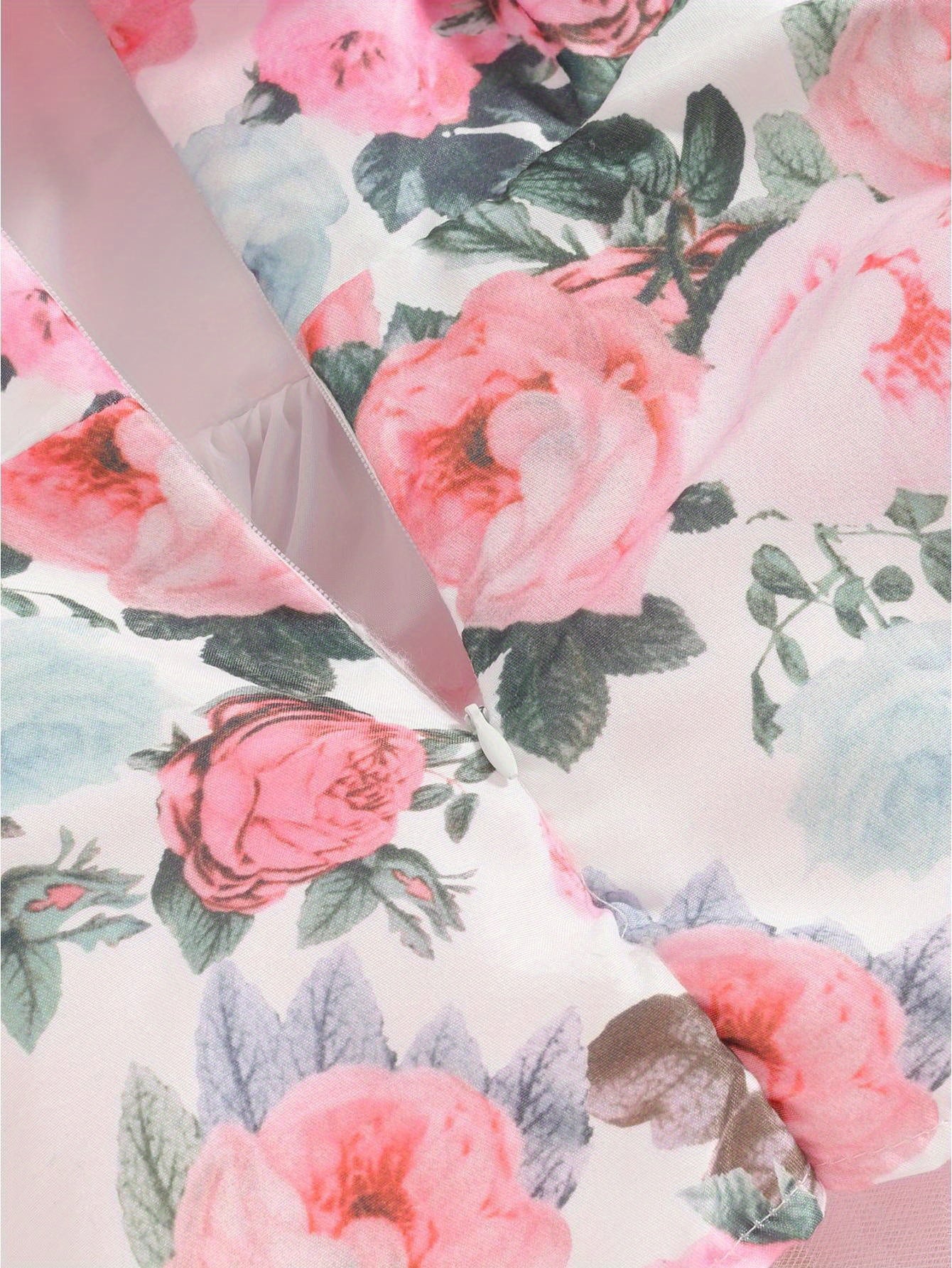 Baby Girls Princess Tutu Dress Lace Patchwork Flying Sleeve Bowknot Floral Print Summer Wedding Birthday Outfit