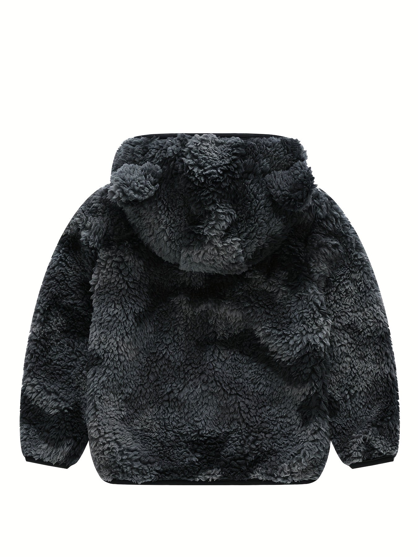 Hooded Plush Coat for Baby Boys