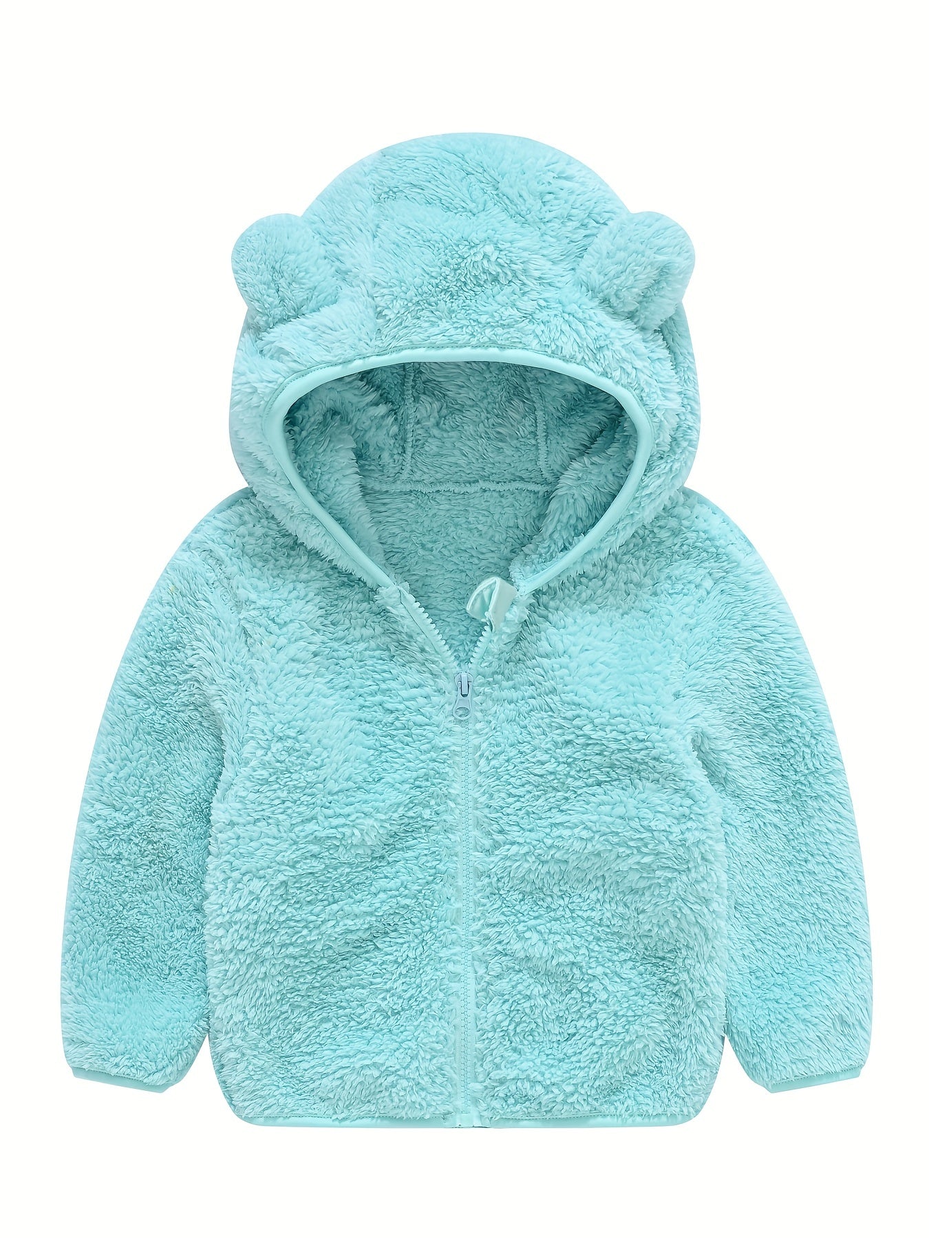 Hooded Plush Coat for Baby Boys
