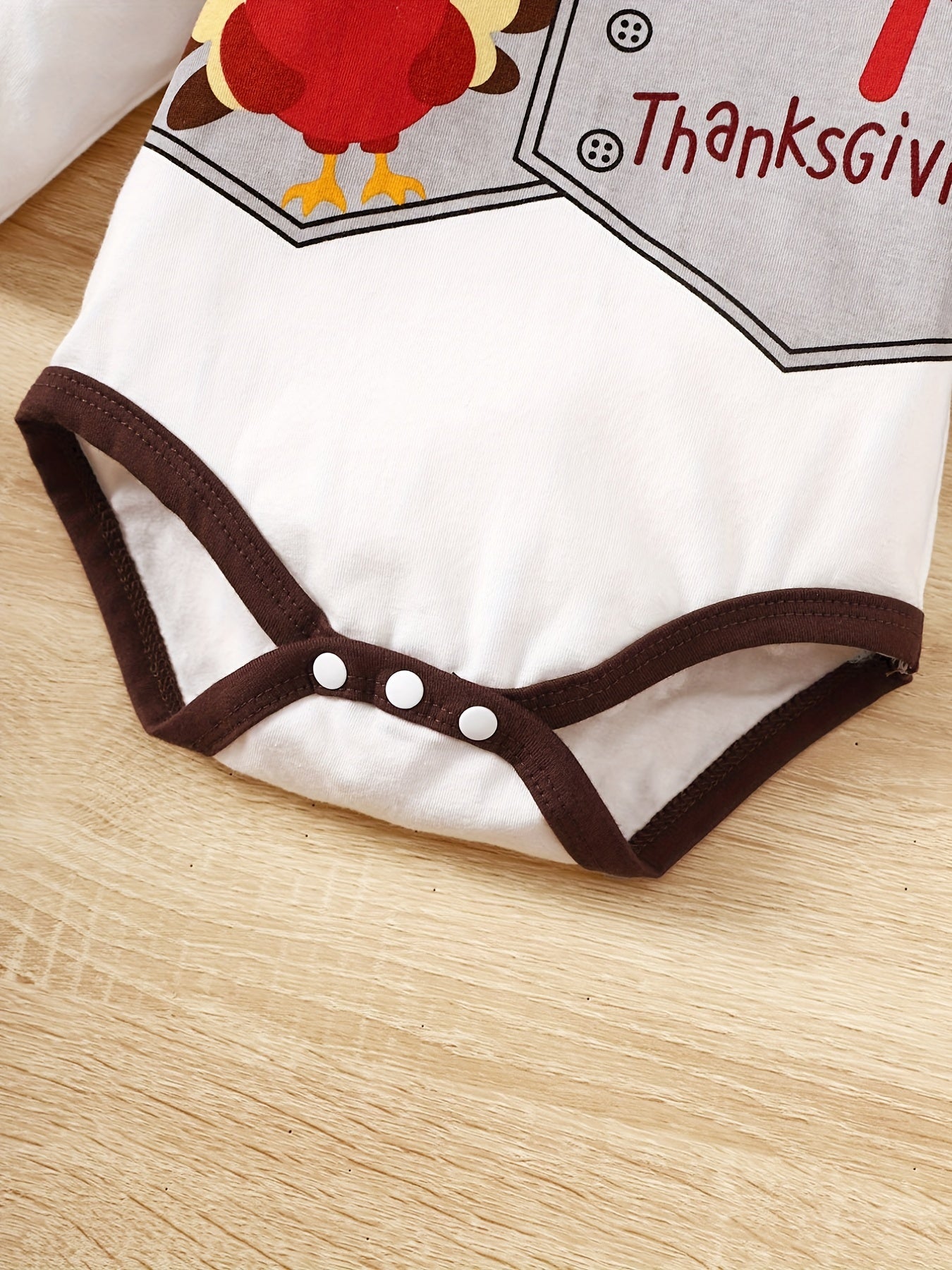 Baby Thanksgiving Turkey Outfit 3 Pcs Romper Pants & Hat Set