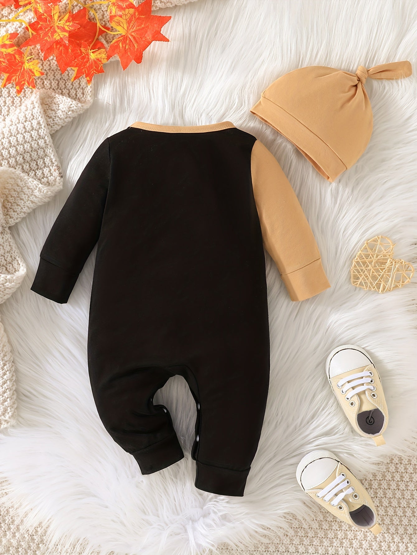 Baby Boy Color Block Hoodie & Trousers Set Daddy & Me Print