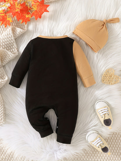 Baby Boy Color Block Hoodie & Trousers Set Daddy & Me Print