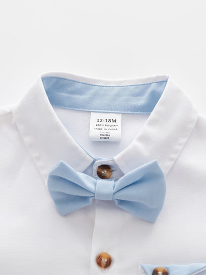 Baby Boy Stylish Suspender Outfit Two-Piece Gentlemen Set