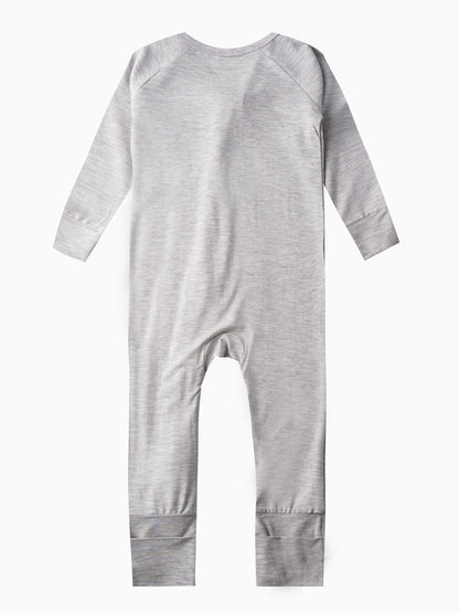 Baby Girl Long Sleeve Cotton Blend Romper Jumpsuit Crew Neck Soft Knit