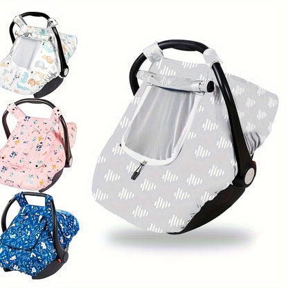 3-in-1 Minky Baby Car Seat Cover Winter with Storage Bag