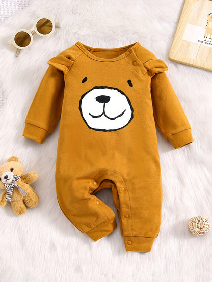 Animal Shape Long Sleeve Romper Cotton Baby Jumpsuit