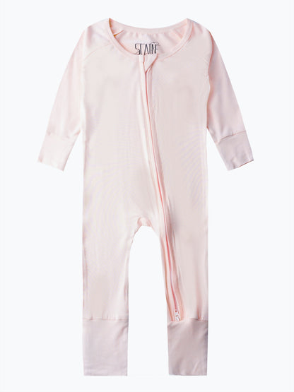 Baby Girl Long Sleeve Cotton Blend Romper Jumpsuit Crew Neck Soft Knit