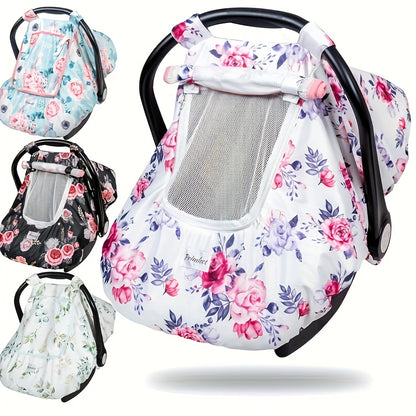 3-in-1 Minky Baby Car Seat Cover Winter with Storage Bag