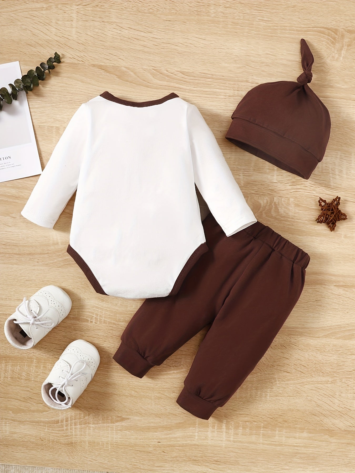 Baby Thanksgiving Turkey Outfit 3 Pcs Romper Pants & Hat Set