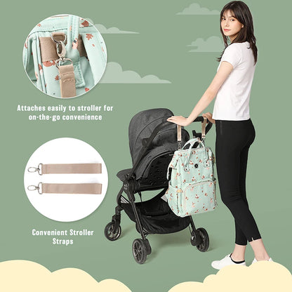 Large Capacity Waterproof Diaper Backpack – Multi-Function Travel & Nursing Bag