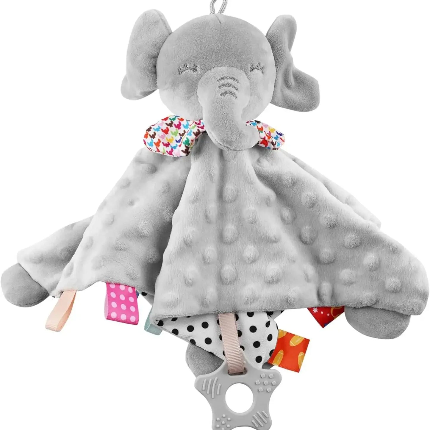 Elephant Baby Comforter Blanket Soft Soothe Rattle Toy for Toddlers