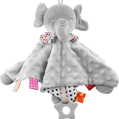 Elephant Baby Comforter Blanket Soft Soothe Rattle Toy for Toddlers