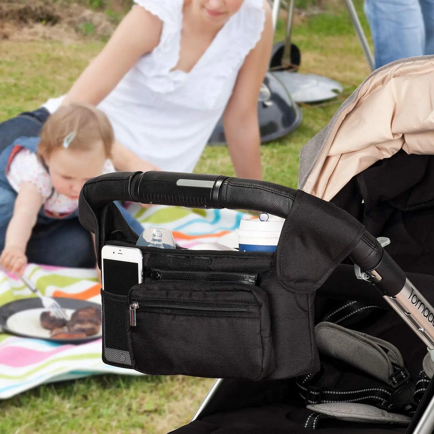 Large Capacity Baby Stroller Hanging Bag Mummy Organizer
