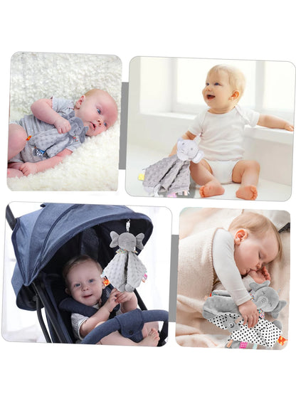 Elephant Baby Comforter Blanket Soft Soothe Rattle Toy for Toddlers