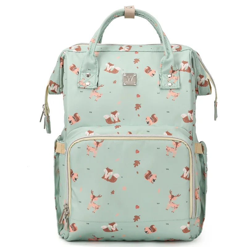 Large Capacity Waterproof Diaper Backpack – Multi-Function Travel & Nursing Bag