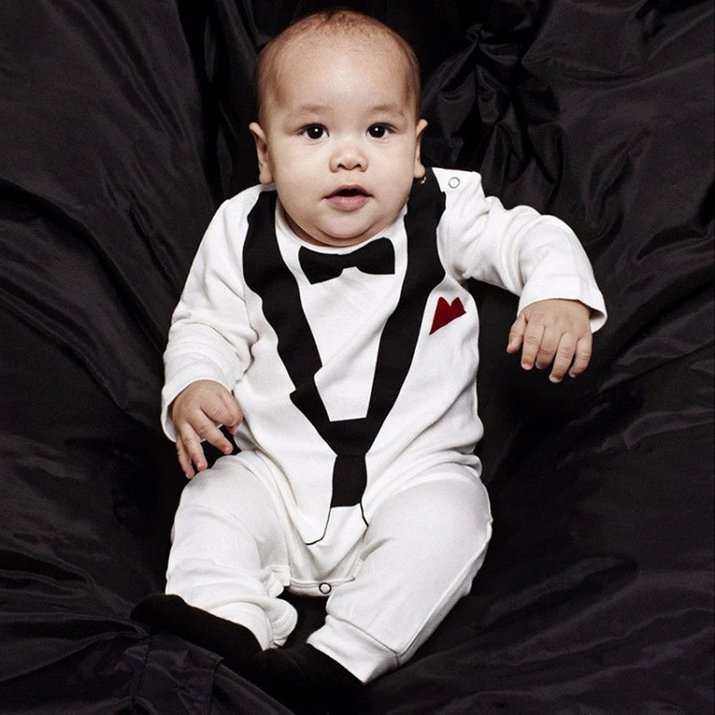 Baby Boy Cotton Formal Romper Spring Autumn 0-24M