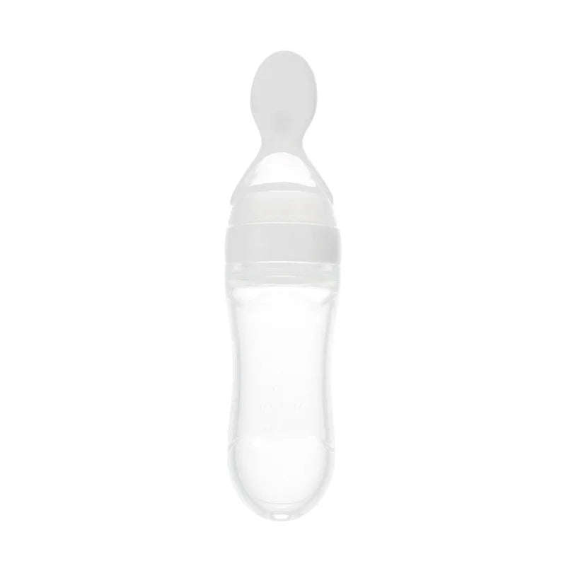 Baby Feeding Bottle Silicone Squeeze Spoon Feeder