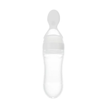 Baby Feeding Bottle Silicone Squeeze Spoon Feeder